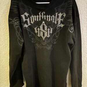 South Pole Black Graphic Long Sleeve Shirt